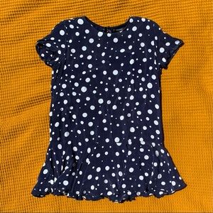 Navy and White Polka Dot Dress from Zara